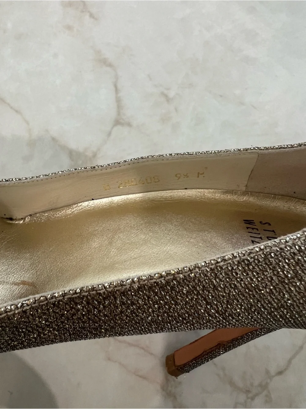Stuart Weitzman Silver Stuart Power 85MM Point-Toe Pumps Size 9.5 US $525